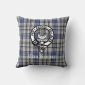 スコティッシュクランドハネクレストバッジとタータンチェックカスタム クッション (裏面)