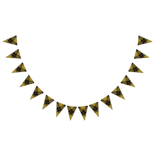 スコティッシュクランドバークレイドレスイエロータータンチェック バンティングフラッグ (全)