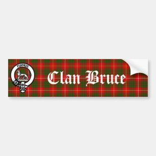 スコティッシュクランドブルース・クレストバッジとタータンチェック バンパーステッカー