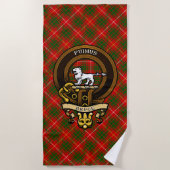 スコティッシュクランドブルース・バッジとクレスト |コート・オブ・アームズ ビーチタオル (正面)