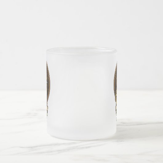 スコティッシュクランドブルース・バッジとクレスト |コート・オブ・アームズ フロストグラスマグカップ (中央)