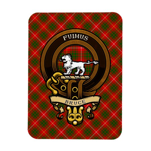 スコティッシュクランドブルース・バッジとクレスト |コート・オブ・アームズ マグネット (縦)