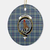 スコティッシュクランドボスウェルタータンチェックとクレスト セラミックオーナメント (左)