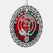 スコティッシュクランドンバータータンチェックとクレスト セラミックオーナメント (右)