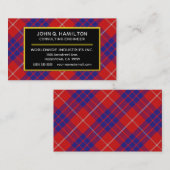 スコティッシュクランハミルトンタータンチェックプレイド 名刺 (正面/裏面)