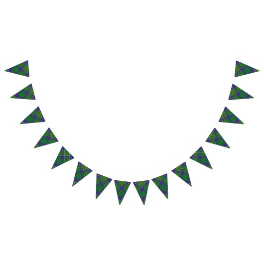 スコティッシュクランハンタータータンチェック バンティングフラッグ (全)