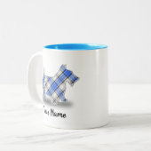 スコティッシュクランハンネータータンチェックスコティッシュテリア ツートーンマグカップ (正面左)