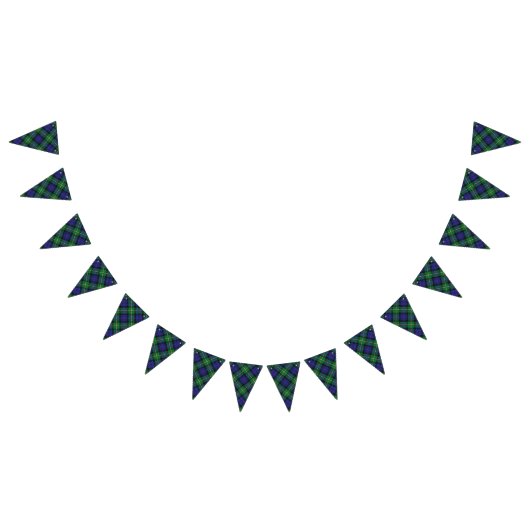 スコティッシュクランフォーブスタータンチェック バンティングフラッグ (全)