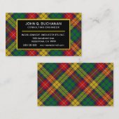 スコティッシュクランブキャナンタータンチェックプレイド 名刺 (正面/裏面)