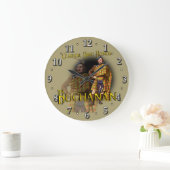 スコティッシュクランブキャナンタータンチェック ラージ壁時計 (ホーム)