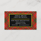 スコティッシュクランブルースタータンチェックプレイド 名刺 (正面)