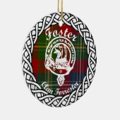 スコティッシュクランプスタータータンチェックとクレスト セラミックオーナメント (右)