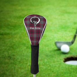 スコティッシュクランプリトルクレストバッジとタータンチェックカスタム ゴルフヘッドカバー