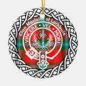 スコティッシュクランプレーヌオブロクブイタータンチェック&クレ セラミックオーナメント (正面)