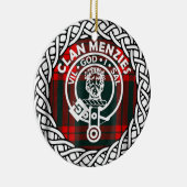 スコティッシュクランプンシーズタータンチェックとクレスト セラミックオーナメント (右)