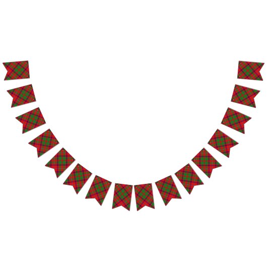 スコティッシュクランプータータンチェック バンティングフラッグ (全)