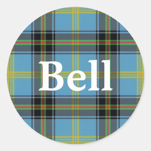 スコティッシュクランベルタータンチェックプレイド ラウンドシール (正面)