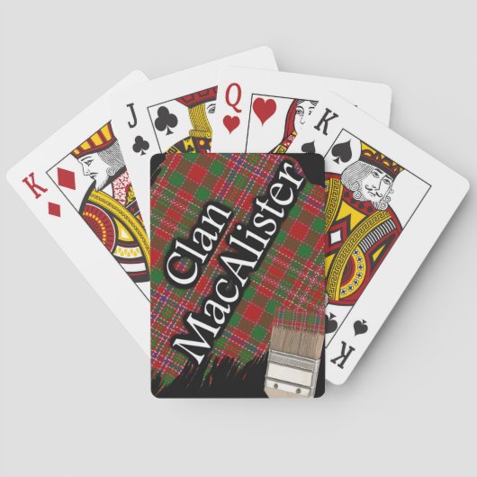 スコティッシュクランマカリスタタータンチェック絵を描ブラシ トランプ (裏面)