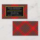 スコティッシュクランマクドゥガルタータンチェックプレイド 名刺 (正面/裏面)