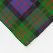 スコティッシュクランマクドナルドタータンチェックプレイド フリースブランケット (角)
