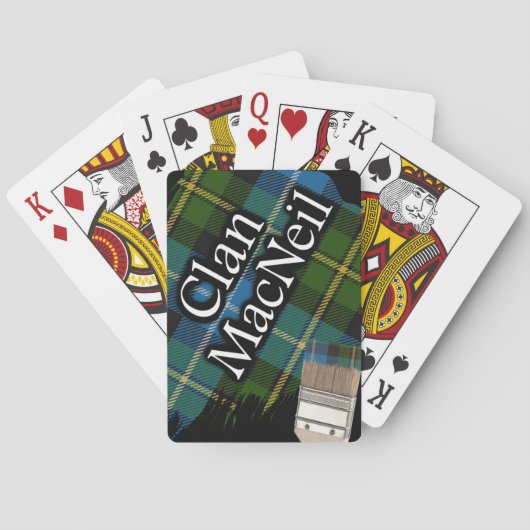 スコティッシュクランマクニールタータンチェック絵を描ブラシ トランプ (裏面)