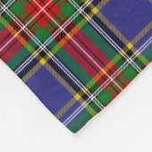 スコティッシュクランマクベスタータンチェックプレイド フリースブランケット (角)