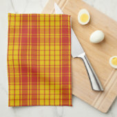 スコティッシュクランマクミランタータンチェックプレイド キッチンタオル (四つ折り)