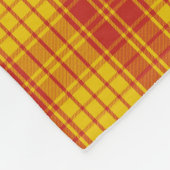 スコティッシュクランマクミランタータンチェックプレイド フリースブランケット (角)