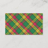 スコティッシュクランマクミランタータンチェックプレイド 名刺 (裏面)