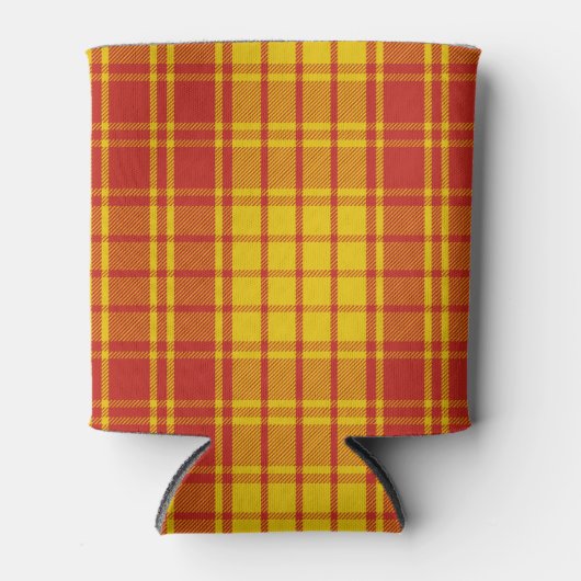 スコティッシュクランマクミランタータンチェックプレイド 缶クーラー (正面)