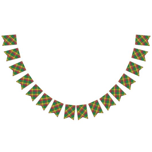スコティッシュクランマクミランタータンチェック バンティングフラッグ (全)