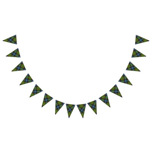 スコティッシュクランマクレ狩りタータンチェック バンティングフラッグ (全)