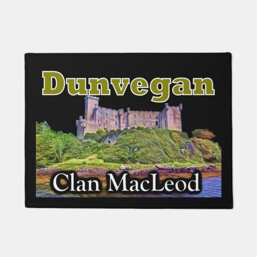 スコティッシュクランマクロドダンビーガンキャッスル ドアマット (正面)