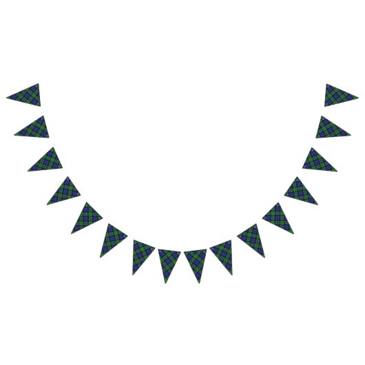 スコティッシュクランマケウェンタータンチェック バンティングフラッグ (全)