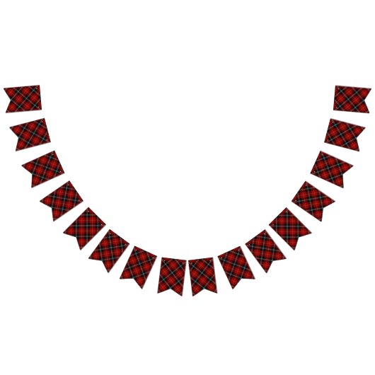 スコティッシュクランマルジョリバンクスタータンチェック バンティングフラッグ (全)