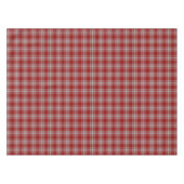 スコティッシュクランメンジーズ赤と白タータンチェック テーブルクロス (正面(横))