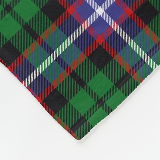 スコティッシュクランラッセルタータンチェックプレイド フリースブランケット (角)