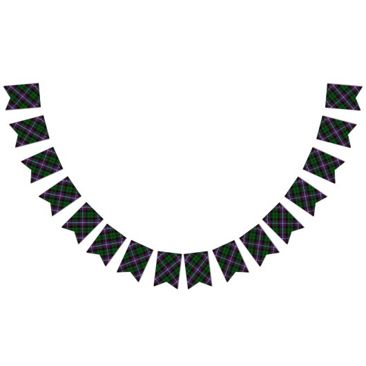 スコティッシュクランラッセルタータンチェック バンティングフラッグ (全)