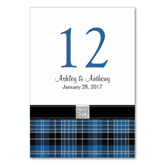 スコティッシュクラークタータンチェック結婚ズ テーブルナンバー (正面)