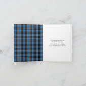 スコティッシュクラーク結婚タータンチェックサンキューカード サンキューカード (内部)