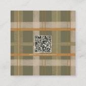 スコティッシュケルトタータンチェックパタ結婚ーン エンクロージャーカード (裏面)