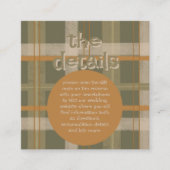 スコティッシュケルトタータンチェックパタ結婚ーン エンクロージャーカード (正面)