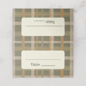 スコティッシュケルトタータンチェックパタ結婚ーン プレイスカード (外部開封)