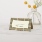 スコティッシュケルトタータンチェックパタ結婚ーン プレイスカード (裏面)