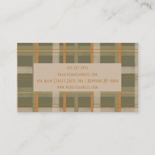 スコティッシュケルトタータンチェック模様 名刺 (裏面)