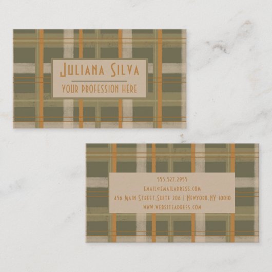 スコティッシュケルトタータンチェック模様 名刺 (正面/裏面)