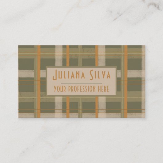 スコティッシュケルトタータンチェック模様 名刺 (正面)
