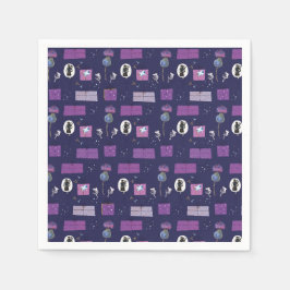 スコティッシュコレクションパープルティスルナプキンス スタンダードカクテルナプキン