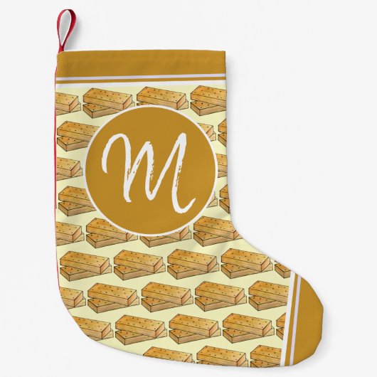 スコティッシュショートブレッドティービスケット英国の食品 スモールクリスマスストッキング (正面)