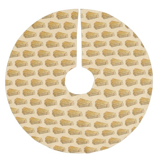 スコティッシュショートブレッドティービスケット英国の食品 ブラッシュドポリエステルツリースカート (正面)